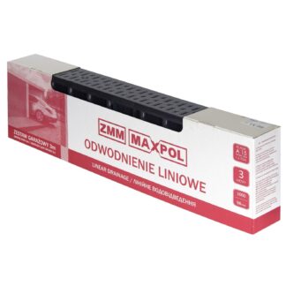 Odpływ liniowy do garażu 3m (Zestaw) Max-Drain 98x131 mm A15 Ruszt PP Popiel