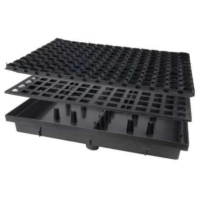 ZMM Maxpol Wycieraczka systemowa 60x40 z odpływem, kratka - gumowa 01831