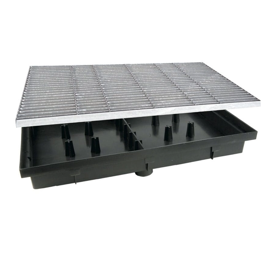 ZMM Maxpol Wycieraczka systemowa 60x40 z odpływem, kratka - stal ocynk 01833