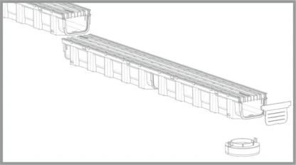 Króciec odpływu 110mm do odwodnienia MAX-DRAIN System 1000×78 A15 6856