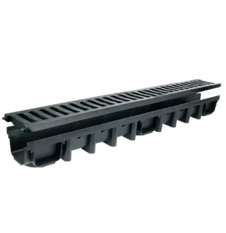 Odwodnienie liniowe B125 Krata Grafit Classic PVC 1000x98x131 mm do 125 Tony MAX-DRAIN