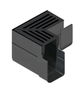 Narożnik odwodnienia ACO Slimline 90 ruszt czarny