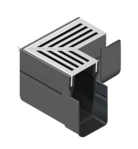 Narożnik odwodnienia ACO Slimline 90 ruszt srebrny