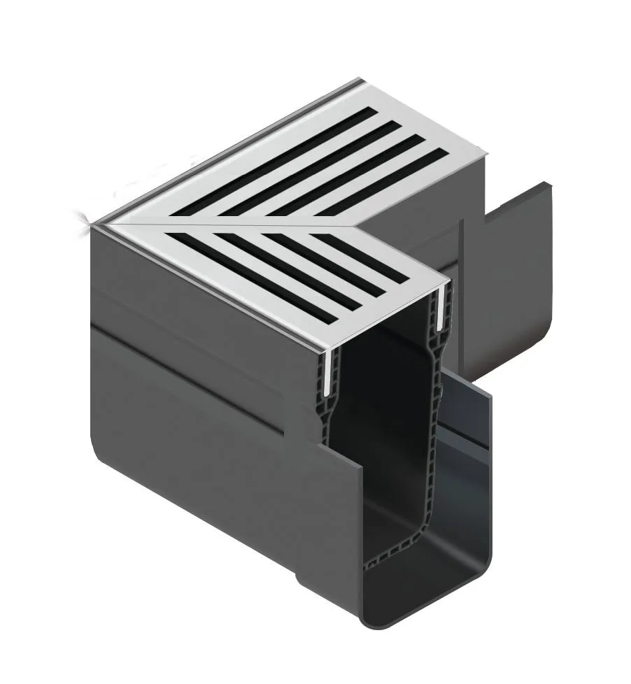 Narożnik odwodnienia ACO Slimline 90 ruszt srebrny Narożnik odwodnienia ACO Slimline 90 ruszt srebrny