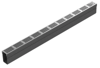 Odwodnienie liniowe ACO Slimline 100 cm ruszt srebrny PVC aluminium