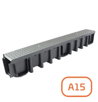 Odwodnienie liniowe Max-Drain 1000x148x131 mm A15 Ruszt PP Decor Popiel