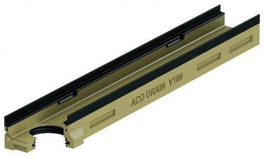 Korytko ACO Multiline V100 niskie żeliwo z odpływem Ø110 100 cm H11 cm
