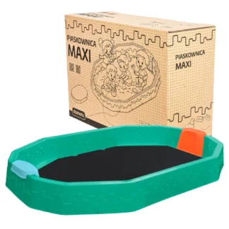 Odwodnienia liniowe dla domu i firmy Piaskownica plastikowa Duża 224,5x150x25cm Kolor TURKUSOWA + pokrowiec