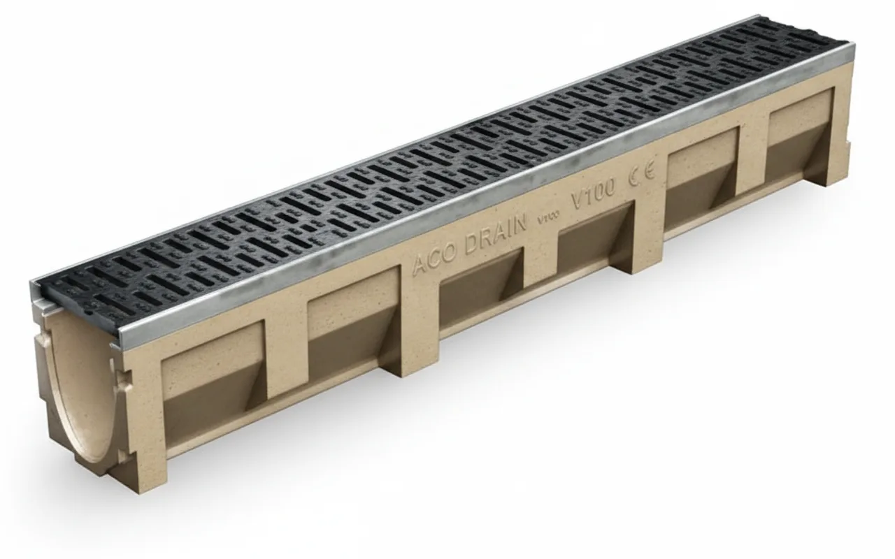 Odwodnienie myjni TIR: dlaczego ruszt żeliwny to konieczność? Odwodnienie liniowe E600 ACO Multiline V100 ocynk